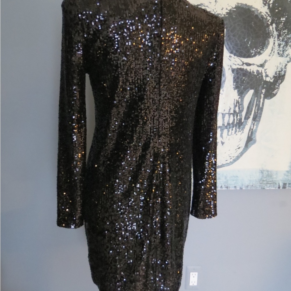Express Black Sequin Dress - Picture 5 of 6